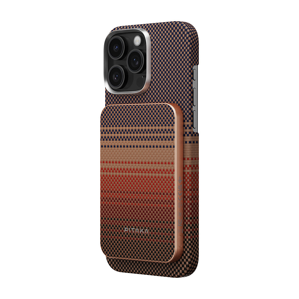 Pitaka Tactile Woven Qi2 Şarj Teknolojili Aramid Fiber M-Safe Powerbank 15W 5000mAh