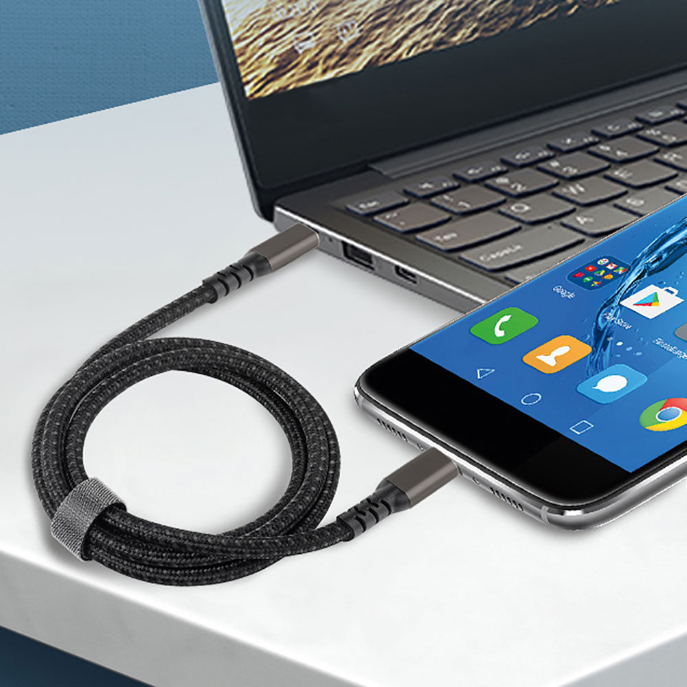 Qgeem 2.Jenerasyon Type-C to Type-C USB3.2 PD Data Kablosu 100W 20Gbps 4K@60Hz 0.5 Metre