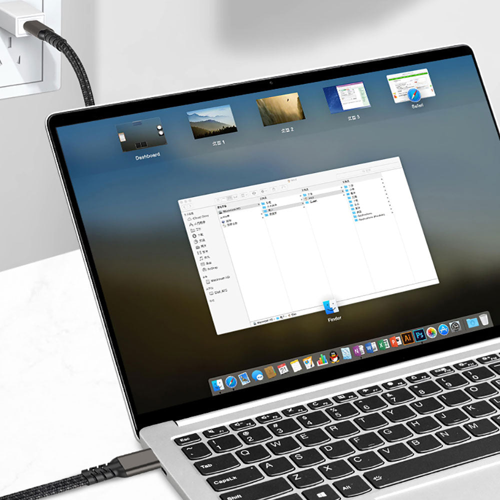 Qgeem 2.Jenerasyon Type-C to Type-C USB3.2 PD Data Kablosu 100W 20Gbps 4K@60Hz 0.5 Metre