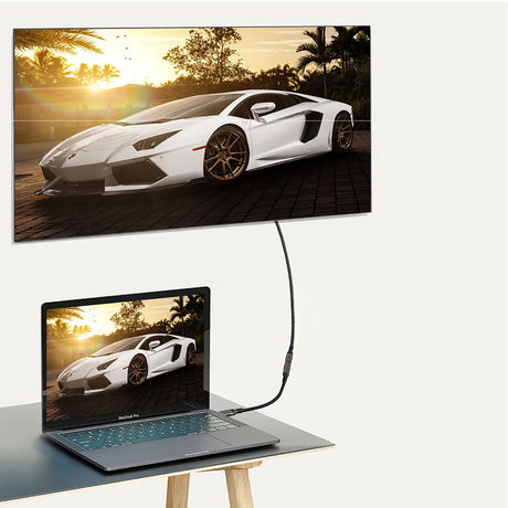 Qgeem Extension USB3.2 Type-C PD Uzatma Kablosu 100W 20Gbps 4K@60Hz 0.5 Metre