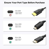 Qgeem QG-AV19 Micro HDMI To Micro Usb Kablo 1.83M