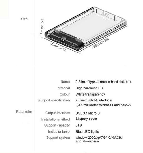 Qgeem QG-ST05 2.5 inç Sata Harddisk Veri Aktarım Kutusu