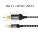 Qgeem QG-UA13 Type-C To Display Port Kablo 3M
