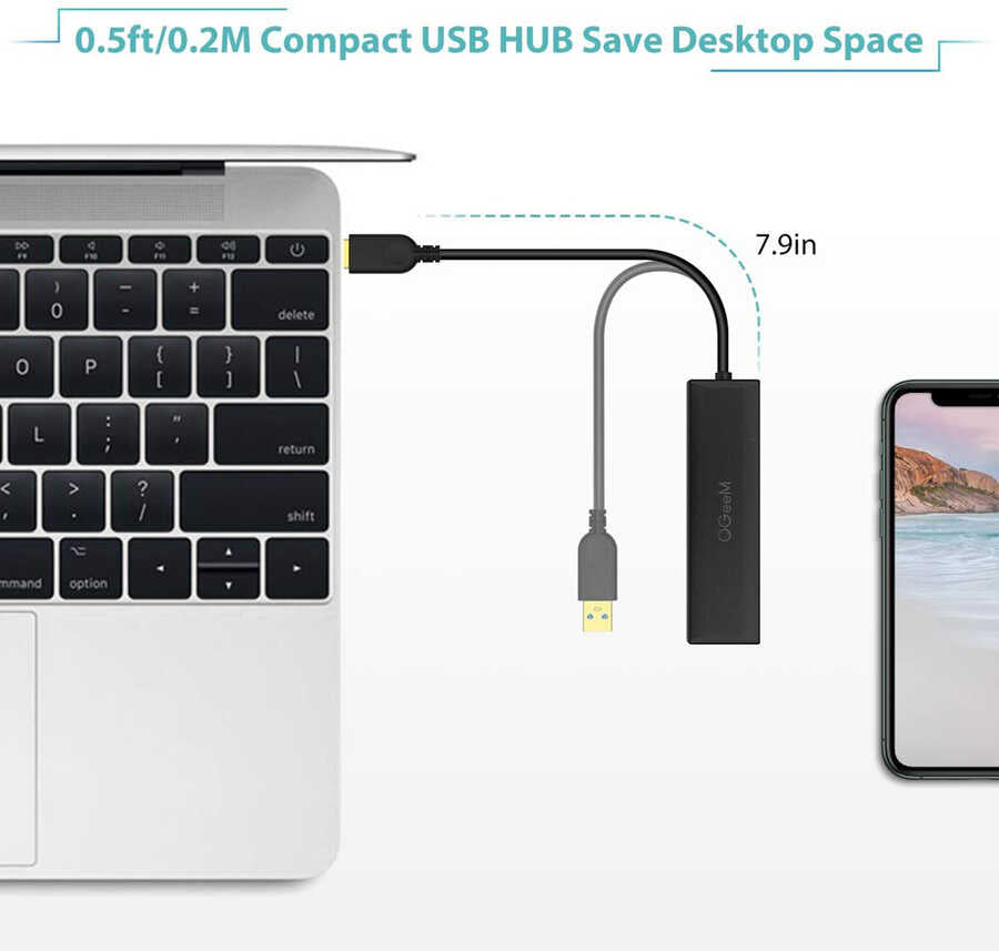 Qgeem QG-UH05 Usb Hub 0.8M