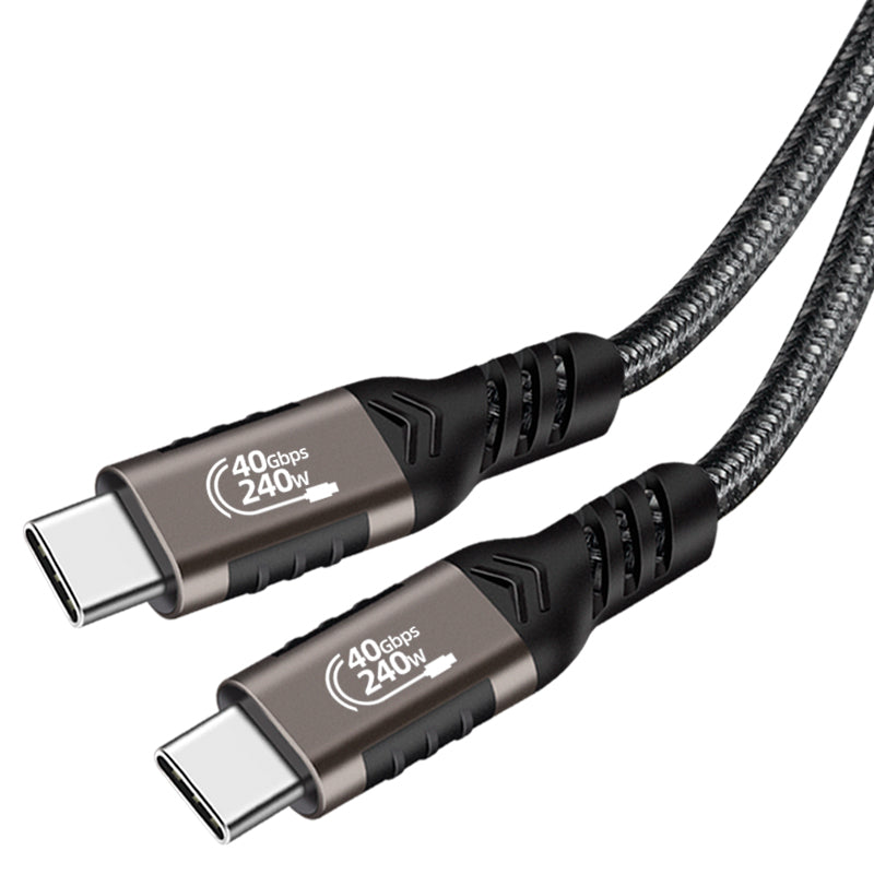 Qgeem QG01 Type-C to Type-C USB4 PD Data Kablosu 240W 40Gbps 8K@60Hz 0.5 Metre
