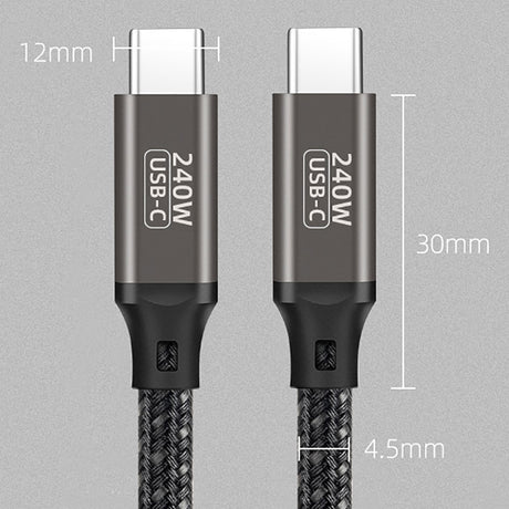 Qgeem QG02 Type-C to Type-C PD3.1 Data Kablosu 240W 480Mbps 2 Metre