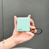 Raptic Lightning ve Type-C Kablolu Dijital LED Göstergeli Askılı Powerbank 5000mAh Kompakt ve Taşınabilir Tasarım