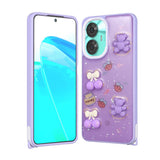 Realme C55 Kılıf Parlayan Simli Kabartma Figürlü Zore Cevze Kapak