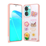 Realme C55 Kılıf Parlayan Simli Kabartma Figürlü Zore Cevze Kapak