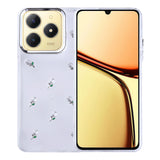 Realme C61 Kılıf Airbag Tasarımlı Simli Şeffaf Zore Kutup Kapak