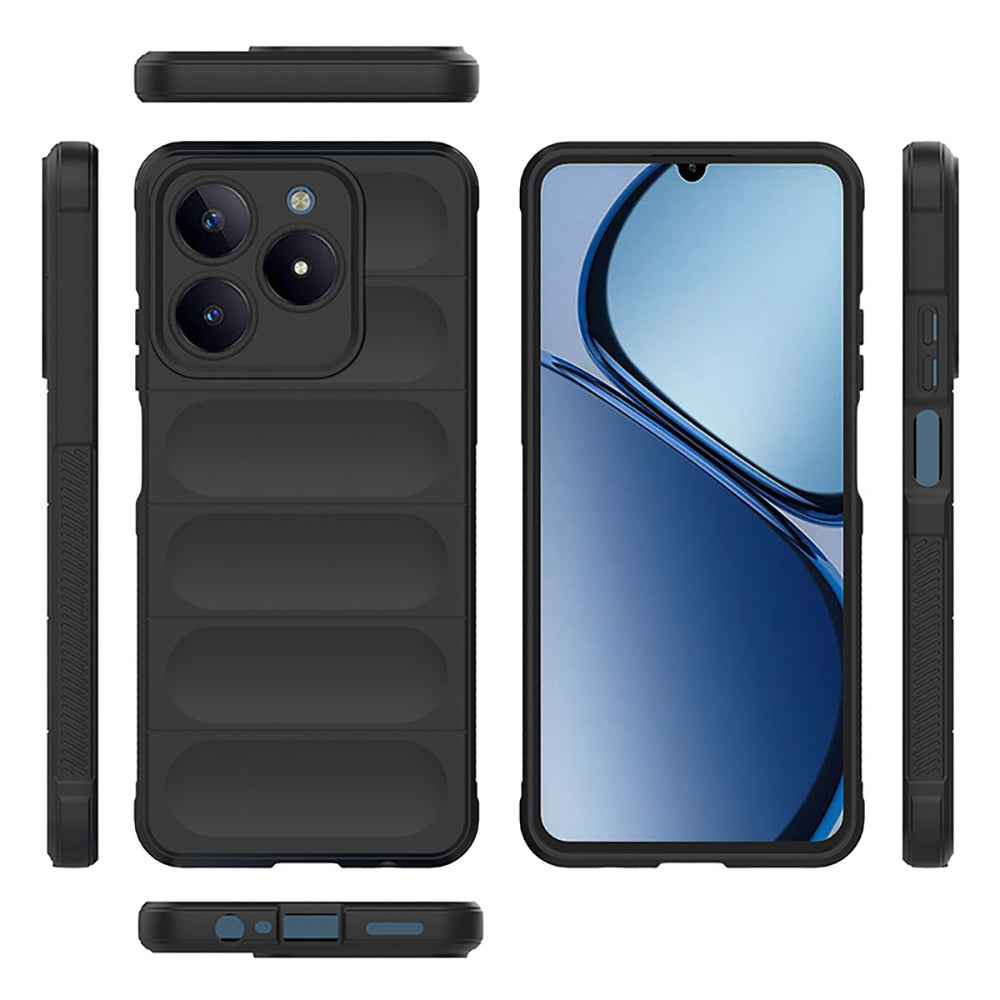Realme C61 Kılıf Esnek TPU Oyuklu Arka Yüzey Tasarımlı Zore Etnik Silikon Kapak