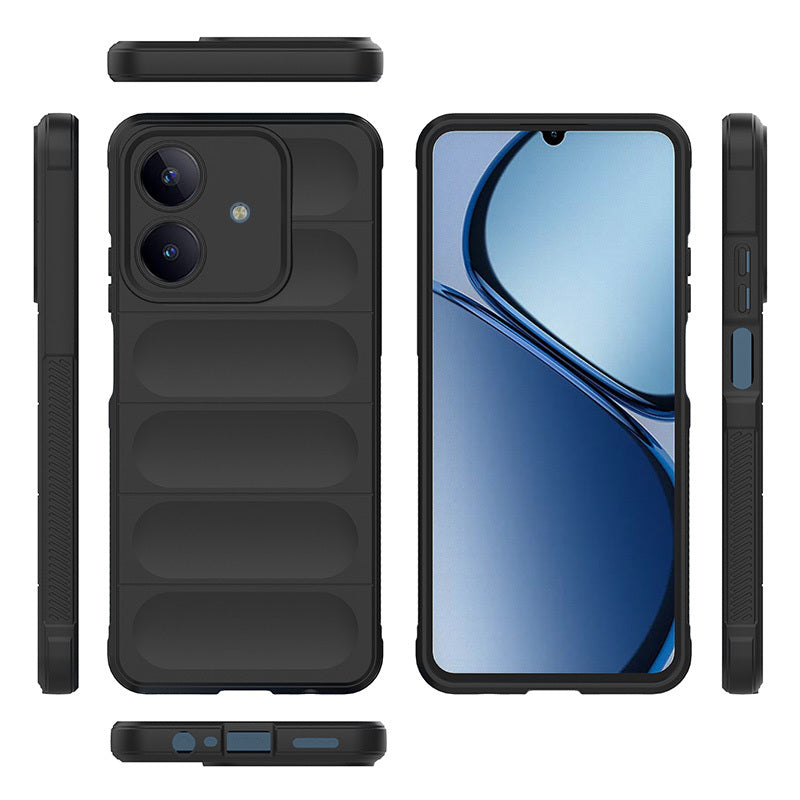 Realme C63 Kılıf Esnek TPU Oyuklu Arka Yüzey Tasarımlı Zore Etnik Silikon Kapak