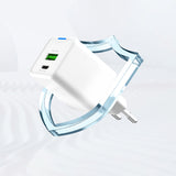 Recci RC107E Type-C PD & USB-A GaN Teknolojili Hızlı Şarj Başlığı 30W