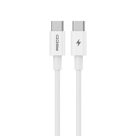 Recci RC108E GaN Teknolojili Hızlı Şarj Başlığı Type-C to Type-C PD 45W Kablolu Şarj Seti