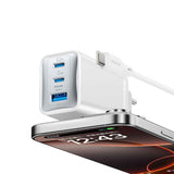 Recci RC123E Type-C PD GaN Teknolojili Mini Hızlı Şarj Seti 65W 1M