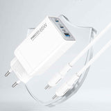 Recci RC123E Type-C PD GaN Teknolojili Mini Hızlı Şarj Seti 65W 1M