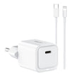 Recci RC65E Hızlı Şarj Başlığı Type-C to Lightning PD 20W Kablolu Şarj Seti