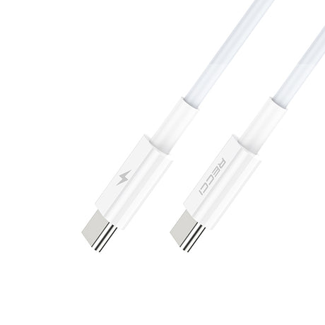 Recci RC77E GaN Teknolojili Hızlı Şarj Başlığı Type-C to Type-C PD 30W Kablolu Şarj Seti