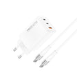 Recci RC85E GaN Teknolojili Hızlı Şarj Başlığı USB-A to Type-C PD 67W Kablolu Şarj Seti