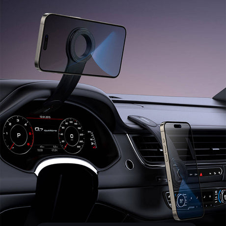 Recci RHO-C40 Magnetik M-safe Uyumlu Bükülebilen Eğimli ve Düz Zemin Araç Telefon Tutucu