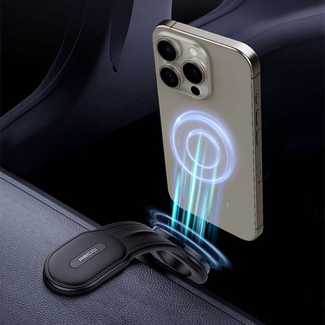 Recci RHO-C40 Magnetik M-safe Uyumlu Bükülebilen Eğimli ve Düz Zemin Araç Telefon Tutucu
