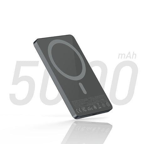 Recci RP33 PD 20W Ultra İnce Led Göstergeli Hızlı Şarj Özellikli Wireless Powerbank 15W 5000mAh