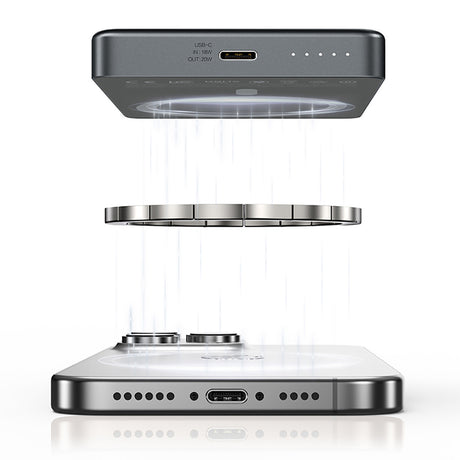 Recci RP35 PD 20W Led Göstergeli Hızlı Şarj Özellikli Wireless Powerbank 15W 10000mAh