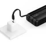 Recci RPB-P68 PD 20W Dijital LED Göstergeli Hızlı Şarj Özellikli Type-C ve Lightning Kablolu Powerbank 22.5W 20000mAh