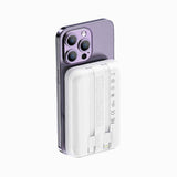 Recci RPB-W10 Polaris Serisi Çift Kablolu LED Dijital Göstergeli Wireless Powerbank 15W 10000mAh