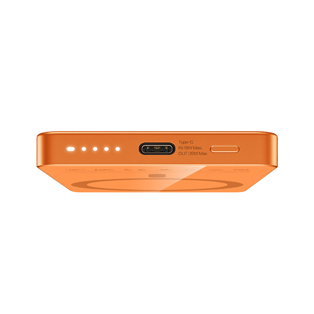 Recci RPB-W35 Ultra İnce PD 20W Hızlı Şarj Özellikli Wireless Powerbank 15W 5000mAh