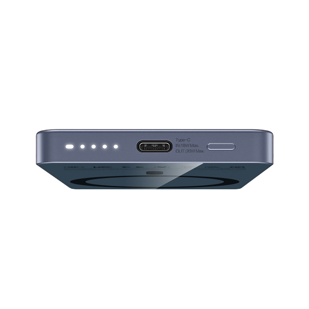 Recci RPB-W35 Ultra İnce PD 20W Hızlı Şarj Özellikli Wireless Powerbank 15W 5000mAh