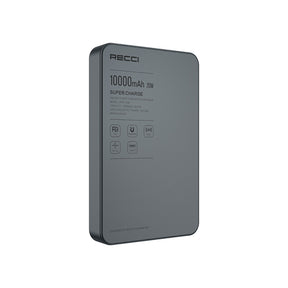 Recci RPB-W36 Ultra İnce PD 20W Hızlı Şarj Özellikli Wireless Powerbank 15W 10000mAh