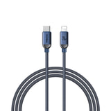 Recci RS09CL PD Crystal Serisi 30W Hızlı Şarj Özellikli Type-C To Lightning PD Kablo 1.2M