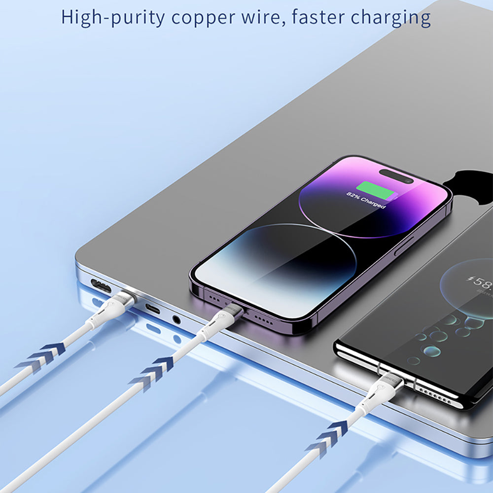 Recci RS11CL Type-C to Lightning PD Hızlı Şarj Özellikli Data ve Şarj Kablosu 20W 1M