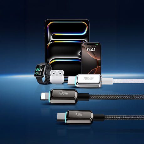 Recci RS42CL Lamp Display Serisi Type-C to Lightning PD 30W Hızlı Şarj Özellikli Data ve Şarj Kablosu 1.5M