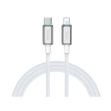 Recci RS42CL Lamp Display Serisi Type-C to Lightning PD 30W Hızlı Şarj Özellikli Data ve Şarj Kablosu 1.5M