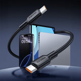 Recci RS46C USB-A to Type-C 2.4A Hızlı Şarj Özellikli Data ve Şarj Kablosu 100W 1.2M