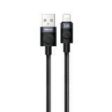 Recci RS50L USB-A to Lightning Örgü Tasarımlı Hızlı Şarj Özellikli Data ve Şarj Kablosu 1M