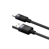 Recci RS50L USB-A to Lightning Örgü Tasarımlı Hızlı Şarj Özellikli Data ve Şarj Kablosu 1M
