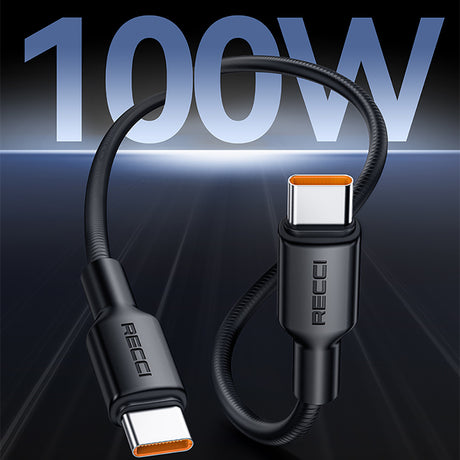 Recci RS56CC Type-C to Type-C PD Hızlı Şarj Özellikli Data ve Şarj Kablosu 100W 1.2M