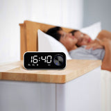 Recci RSK-W11 FM/TF Çift Alarmlı Dijital Saatli Wireless Bluetooth 5.0 Speaker Hoparlör 3W 1200mAh