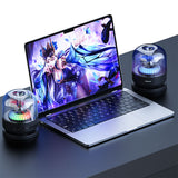 Recci RSK-W31 Amber Serisi FM/TF/AUX Hi-Fi RGB Işıklı Wireless Bluetooth 5.0 Speaker Hoparlör 5W 500mAh