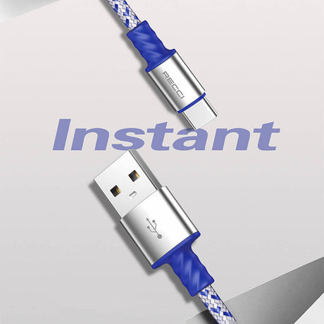 Recci RTC-N32C Instant Serisi USB-A to Type-C 3A Hızlı Şarj Özellikli Şarj ve Data Kablosu 1M