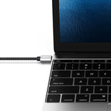 Recci RTC-P08CC Type-C to Type-C PD 100W 5A Hızlı Şarj Naylon Örgü Tasarım Şarj ve Data Kablosu 1.5M