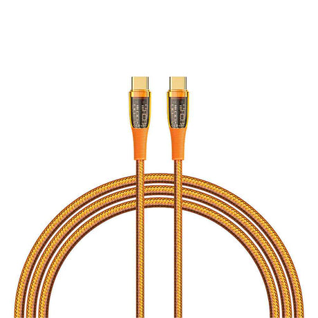 Recci RTC-P19CC Amber Serisi Type-C to Type-C PD 100W Şeffaf Tasarım Şarj ve Data Kablosu 1.5M
