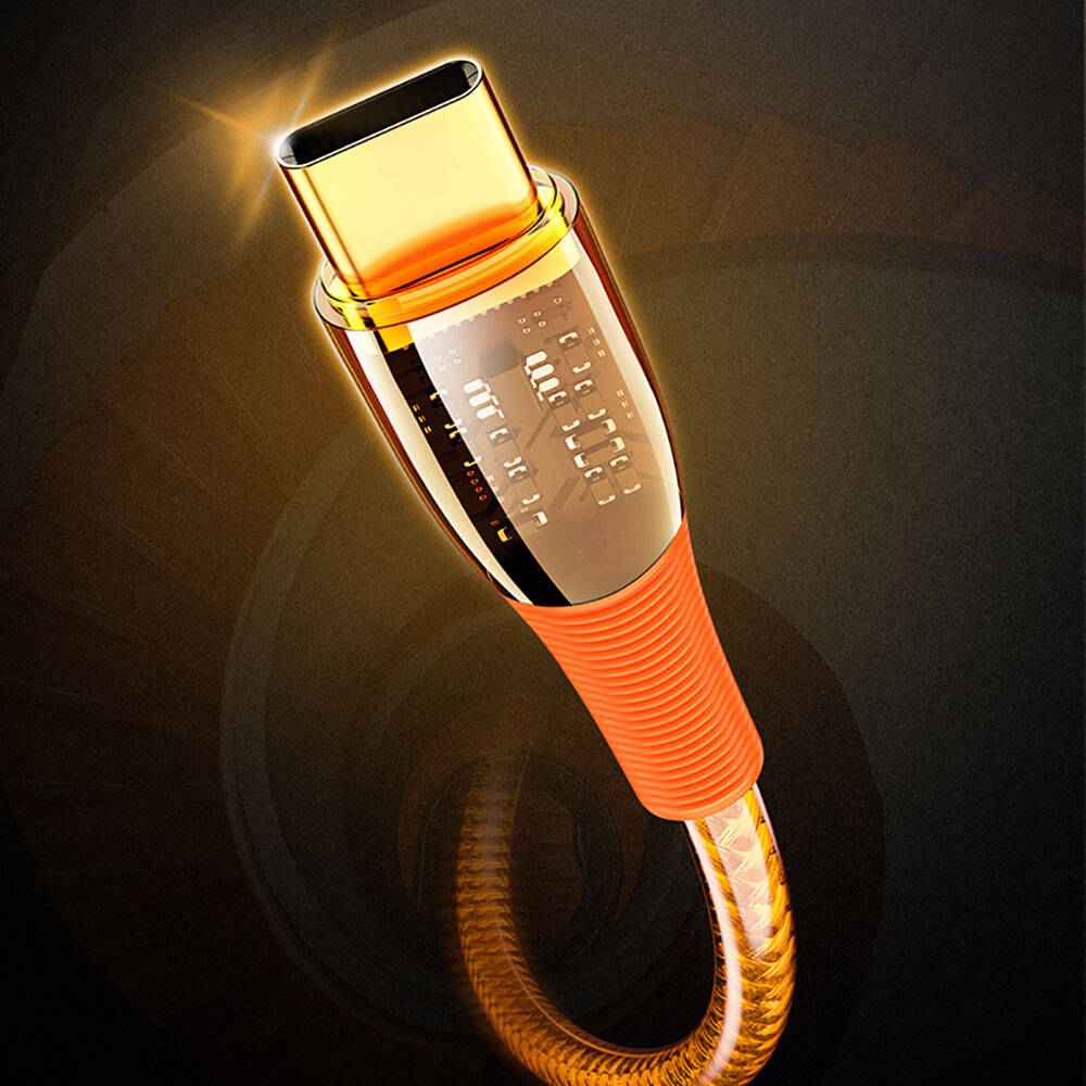 Recci RTC-P19CC Amber Serisi Type-C to Type-C PD 100W Şeffaf Tasarım Şarj ve Data Kablosu 1.5M