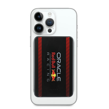 Redbull Orjinal Lisanslı M-safe Şarj Özellikli Dijital LED Göstergeli Kırmızı Şeritli Powerbank 5000mAh 15W