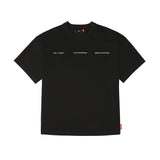 Skinarma Cypher Kısa Kollu Oversize Unisex Bisiklet Yaka Siyah Tişört