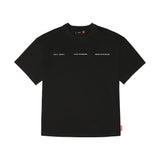 Skinarma Cypher Kısa Kollu Oversize Unisex Bisiklet Yaka Siyah Tişört