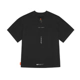 Skinarma Glitch Kısa Kollu Oversize Unisex Bisiklet Yaka Siyah Tişört